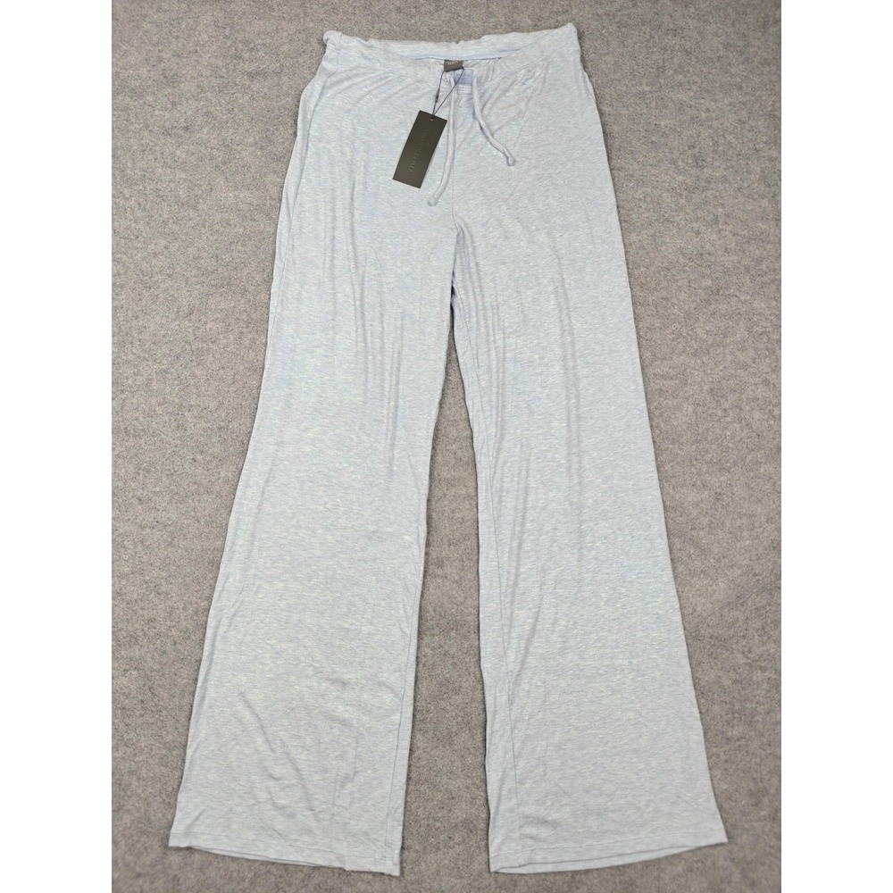 Savage X Fenty Lounge Pants Womens Medium Gray Modal Jersey Wide Leg Drawstring